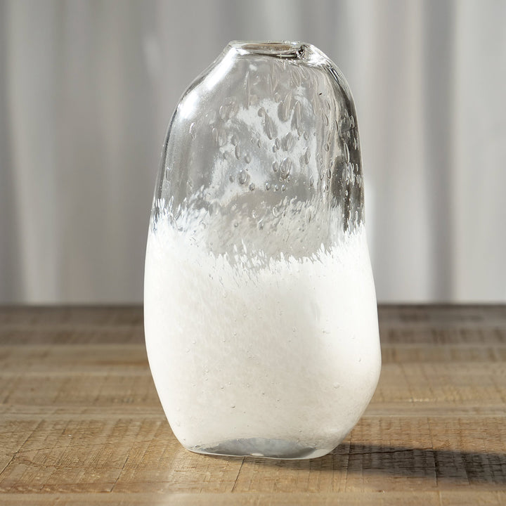 花瓶 DGマコベース 幅11.5×奥行7.5×高さ20cm クリアホワイト ガラス -5