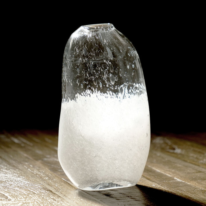 花瓶 DGマコベース 幅11.5×奥行7.5×高さ20cm クリアホワイト ガラス -11