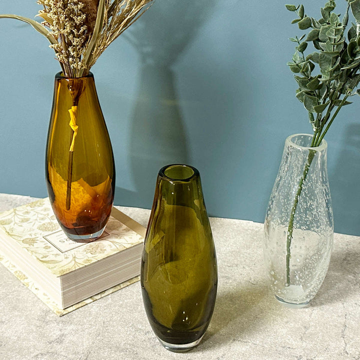 花瓶DGガラススリムベース直径7×高さ18cmガラス