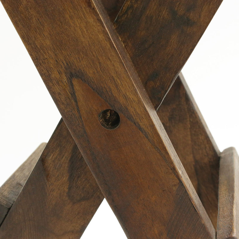 折りたたみ椅子 チーク おりたたみスツール 木製 -9