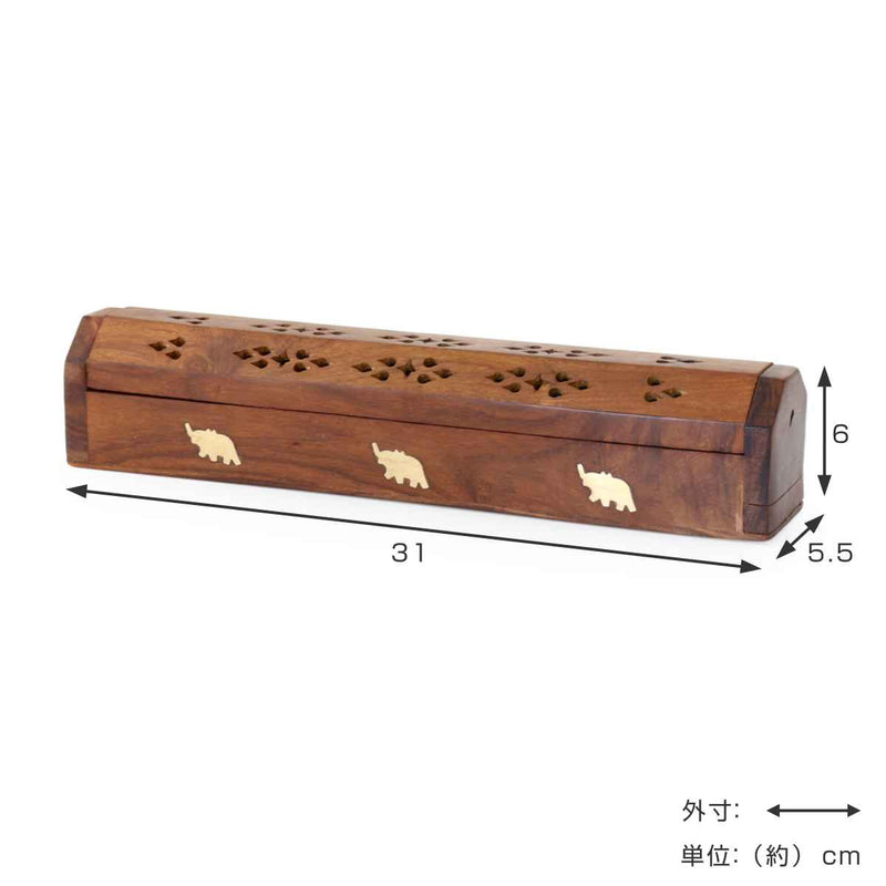 香立 シーシャムBOX香立て 木製 -4