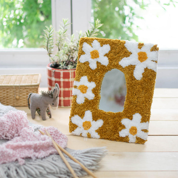 タフティングミラー ピュアデイジー 20×25cm スタンドミラー 卓上 -17