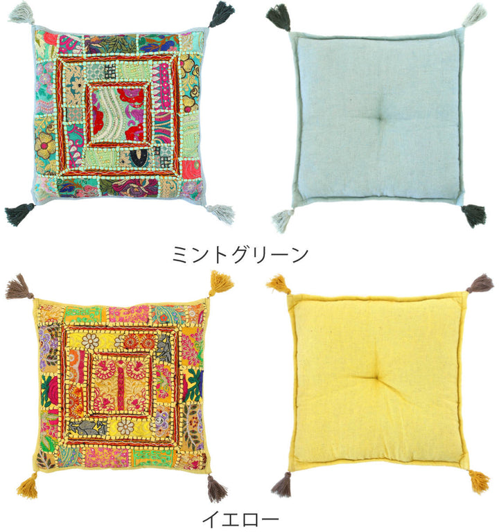 チェアパッド カンバディアパッチ SQチェアパッド 33×33cm 四角 -5