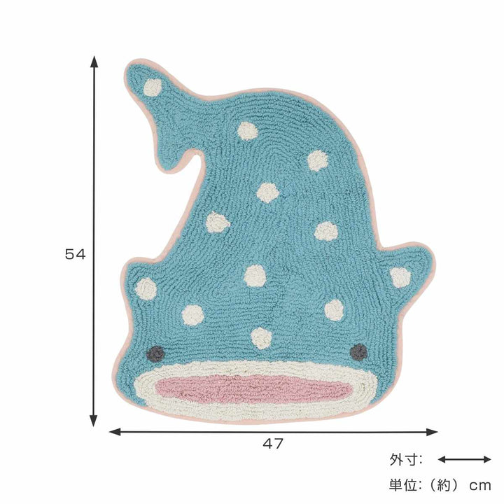 玄関マット 室内用 約55×60cm 海のなかまたち -4