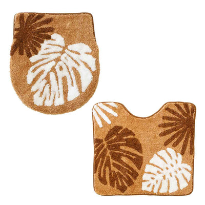 トイレマット 蓋カバー セット サザンリーフ