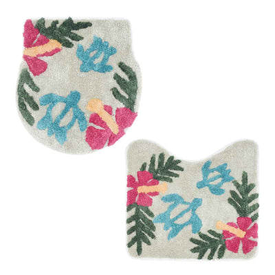 トイレマット 蓋カバー セット ワレアホヌ