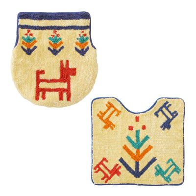 トイレマット 蓋カバー セット ギャッベ