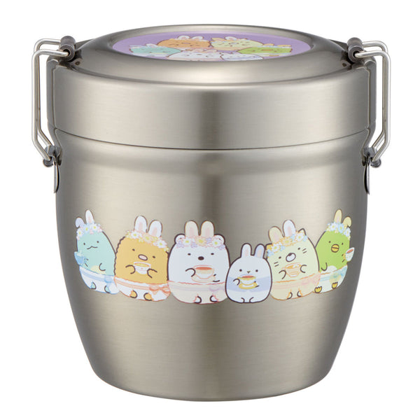 弁当箱 保温 丼 抗菌 550ml 真空ステンレス 保温弁当箱 すみっコぐらし うさぎのおにわ