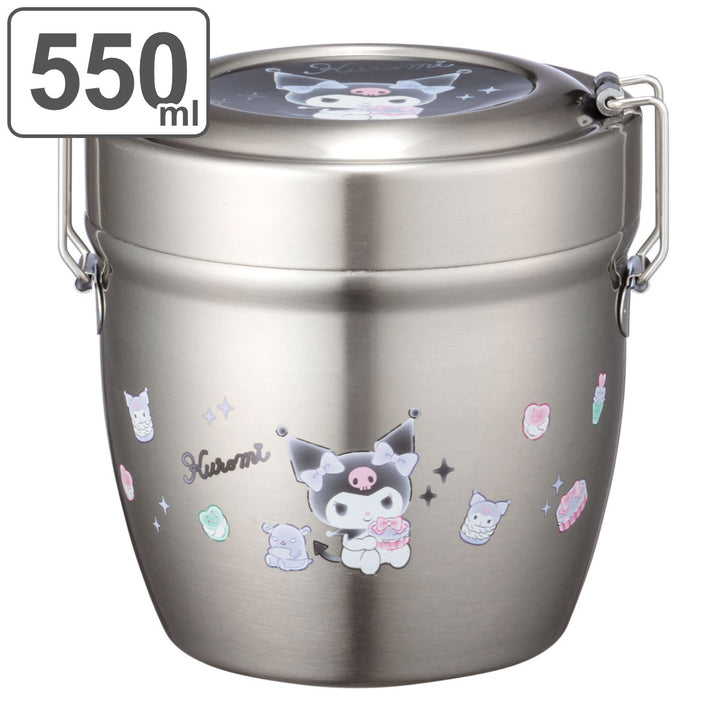 弁当箱 保温 丼 抗菌 550ml 真空ステンレス 保温弁当箱 クロミ マイメロディ -2