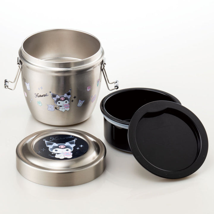 弁当箱 保温 丼 抗菌 550ml 真空ステンレス 保温弁当箱 クロミ マイメロディ -15