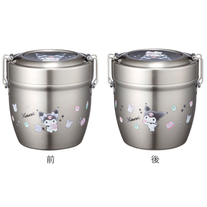 弁当箱 保温 丼 抗菌 550ml 真空ステンレス 保温弁当箱 クロミ マイメロディ -4