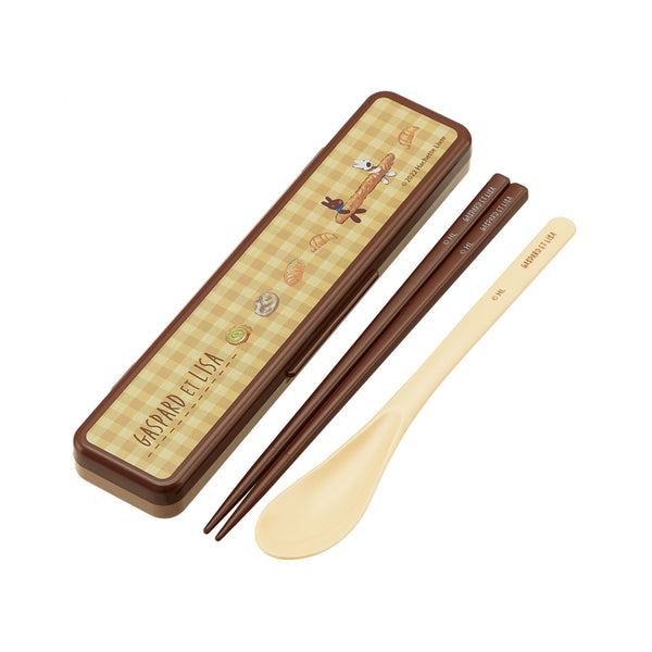 コンビセット 抗菌 18cm 箸 スプーン リサとガスパール