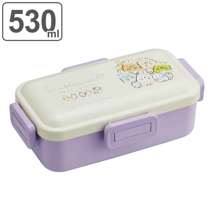 弁当箱 1段 530ml 抗菌 ふわっと すみっコぐらし うさぎのおにわ -2