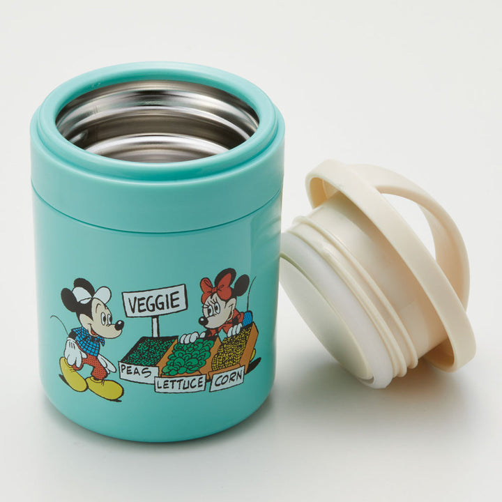 弁当箱300mlスープジャー抗菌保温保冷デリカポットミッキー＆ミニーグリーンワールド