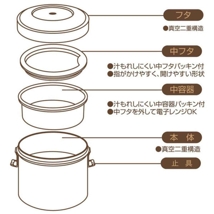 弁当箱 保温 抗菌 600ml 真空ステンレス 保温弁当箱 ピーナッツ コミック -6