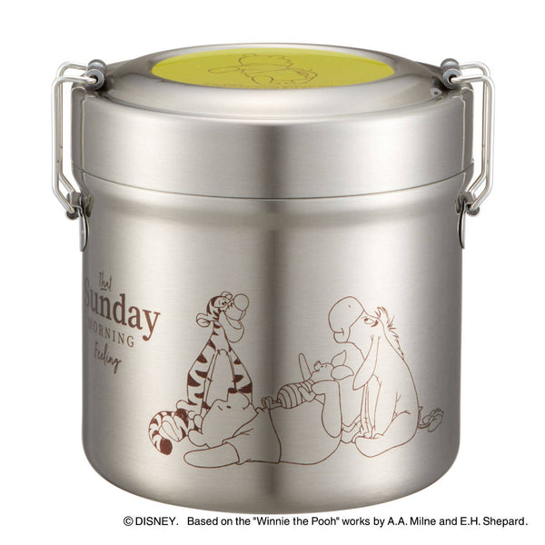 弁当箱 保温 抗菌 600ml 真空ステンレス 保温弁当箱 くまのプーさん リラックス