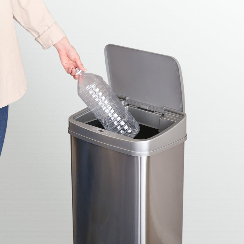 衛生的50Lステンレストラッシュビン - 便利な自動センサー機能