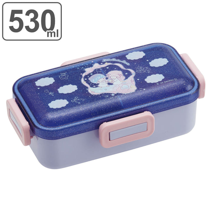 弁当箱 1段 530ml 抗菌 ふわっと リトルツインスターズ 夜空とネムリン -2