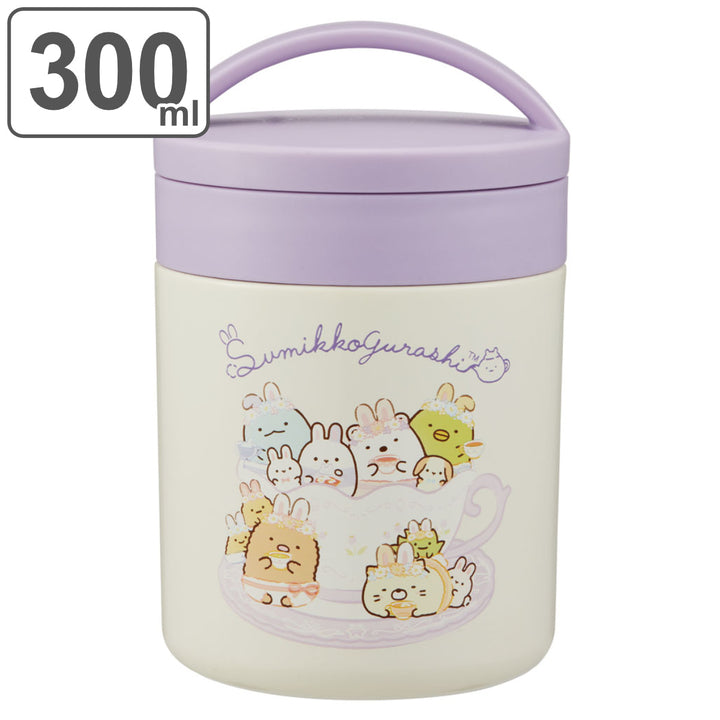 弁当箱300mlスープジャー抗菌保温保冷デリカポットすみっコぐらしうさぎのおにわ