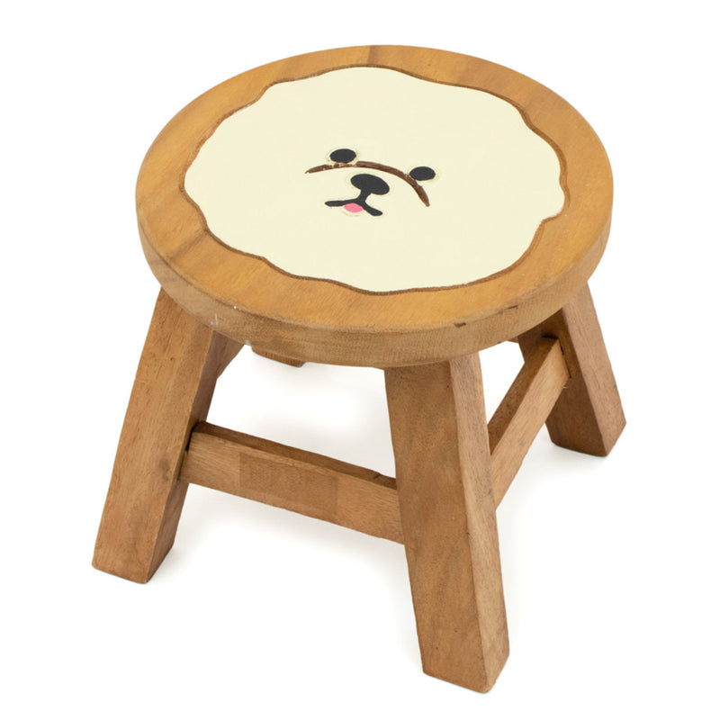 スツール ビションフリーゼ 木製 天然木 丸椅子 -1