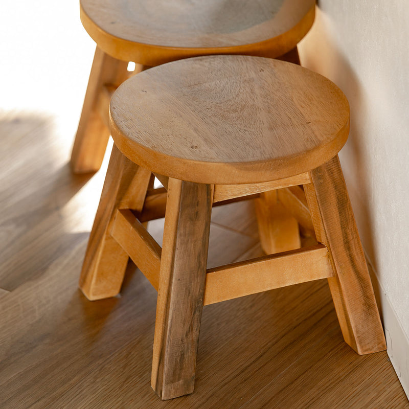 スツール プレーン 木製 天然木 丸椅子 -6