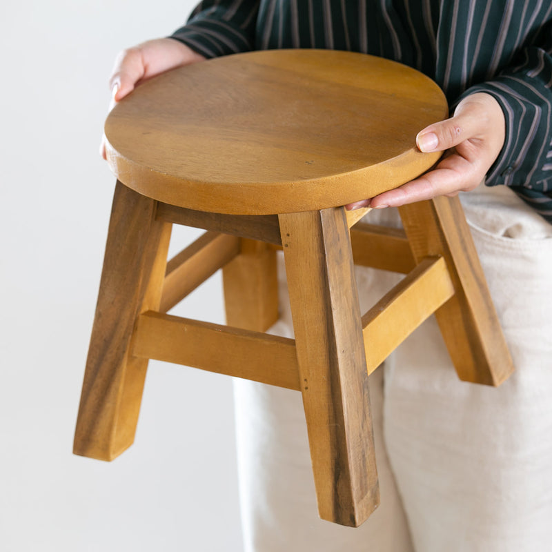スツール プレーン 木製 天然木 丸椅子 -9