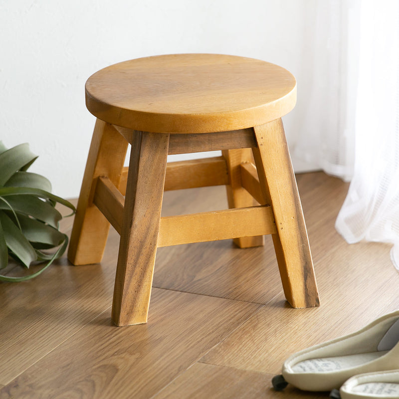 スツール プレーン 木製 天然木 丸椅子 -2