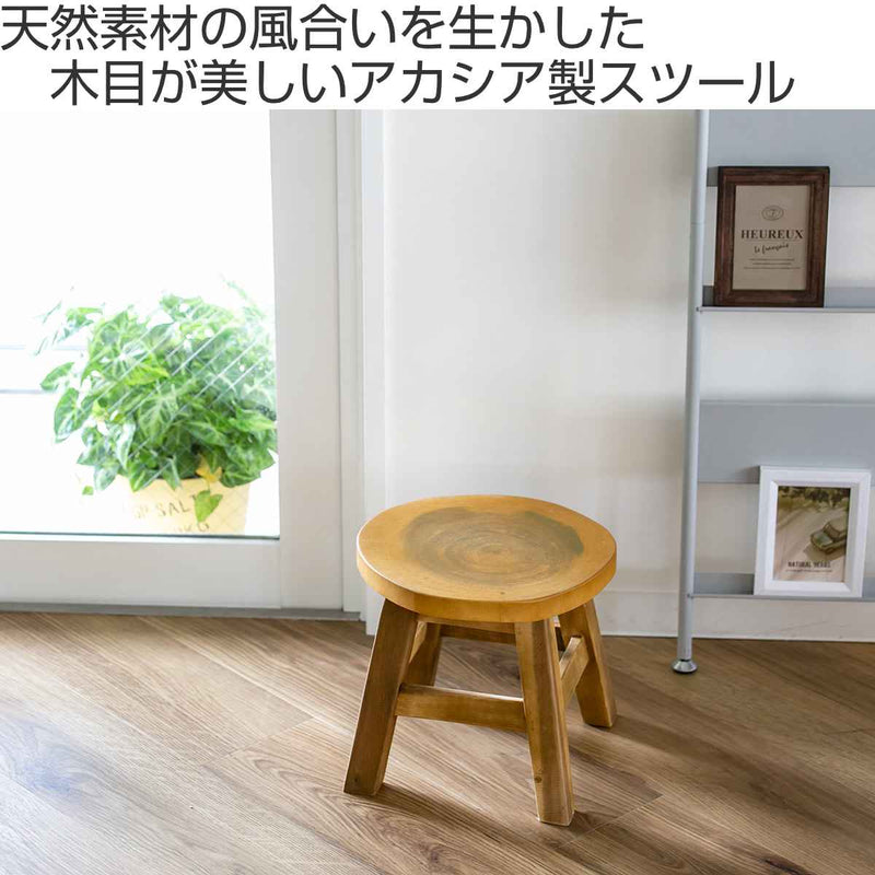 ヒメコマツ 天然木 切り株 丸太 椅子 スツール 高さ約38 ...
