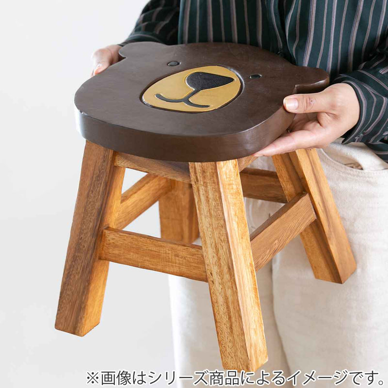 スツール カエル 木製 天然木 丸椅子 -7