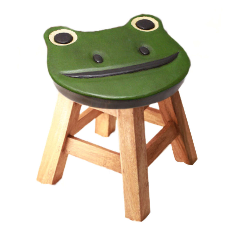 スツール カエル 木製 天然木 丸椅子