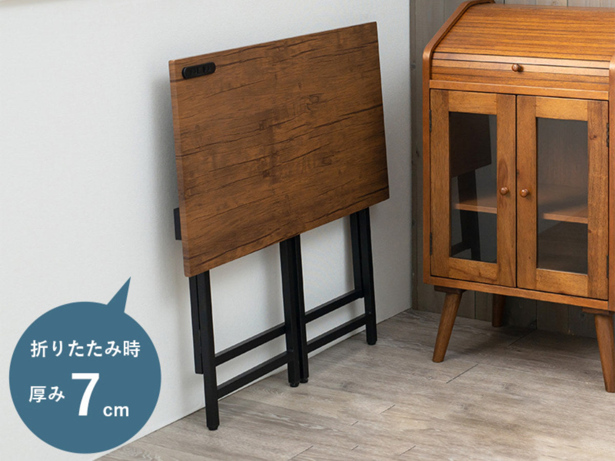 デスクチェアセット 幅80cm 折りたたみ 木目調 コンセント付き – ハウジー