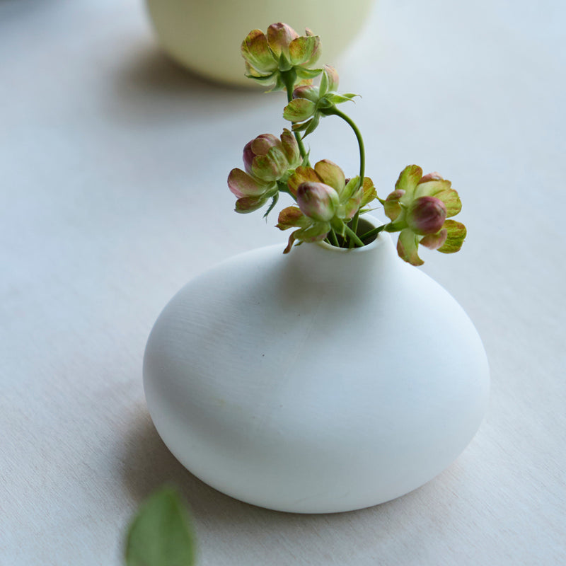 花瓶AYAフラワーベースフラット陶器