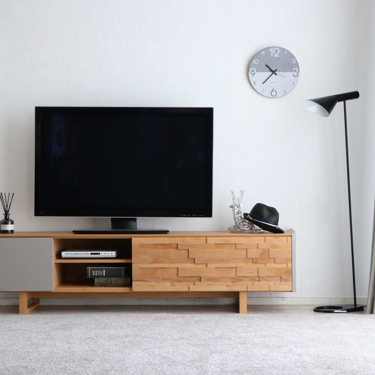 テレビ台 ローボード アルダー材 モダンナチュラル 幅180cm – ハウジー