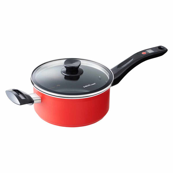 ビタクラフト 片手鍋 20cm IH対応 テンプパンII マルチフライポット 温度計付 ガラス蓋付 -1