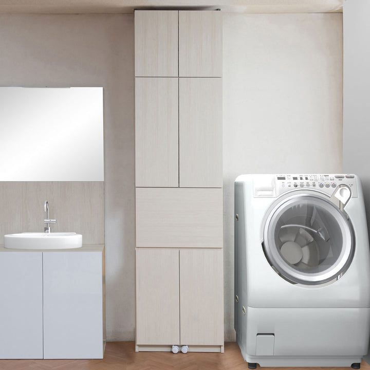 ランドリーチェスト 壁面薄型ランドリーラック デスクタイプ 突っ張り 幅60cm -6