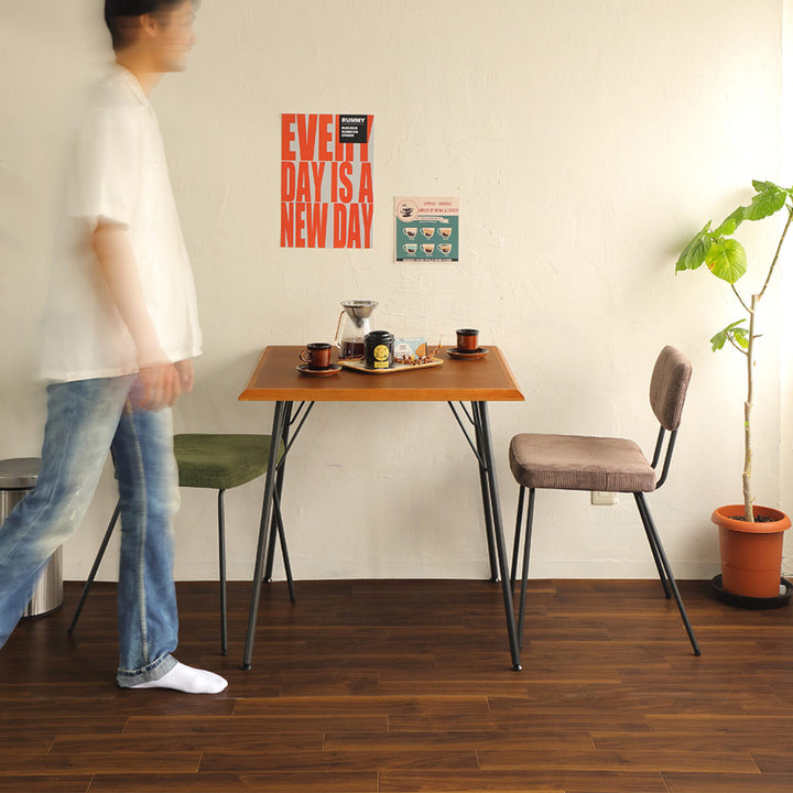 ダイニングチェア 座面高46cm RUMMY コーデュロイ -12