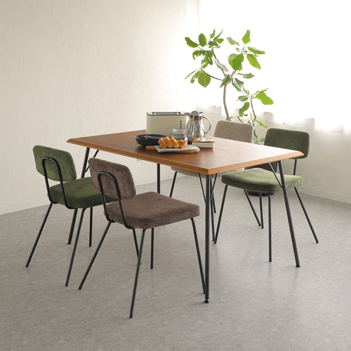 ダイニングチェア 座面高46cm RUMMY コーデュロイ -13