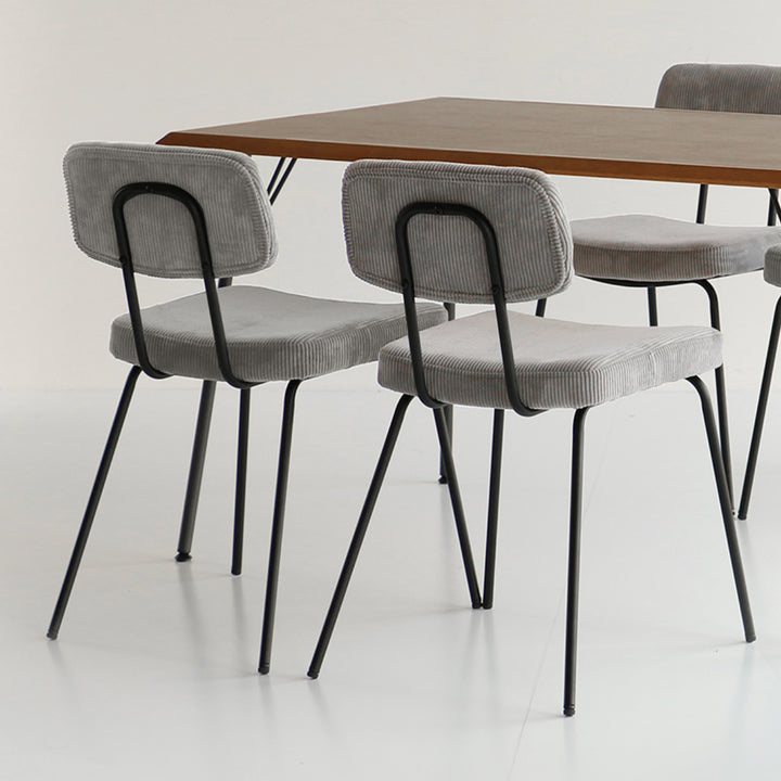 ダイニングチェア 座面高46cm RUMMY コーデュロイ -9