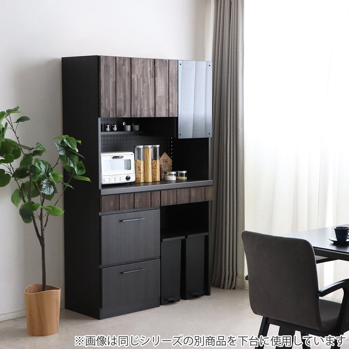 キッチンボード 食器棚 ガラス上台 引出し下台タイプ RESE 幅105cm -6