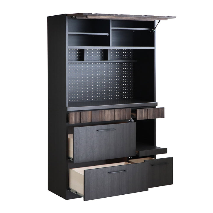 キッチンボード 食器棚 板扉上台 引出し下台タイプ RESE 幅105cm -19