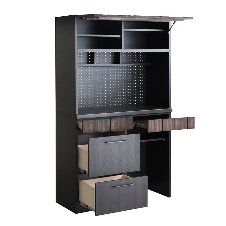 キッチンボード 食器棚 板扉上台 ダスト下台タイプ RESE 幅105cm -18