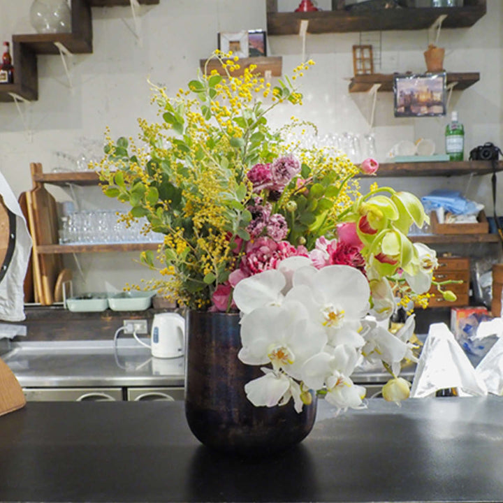 植木鉢 AM5ベース アルミ 直径17.5×高さ19cm -4