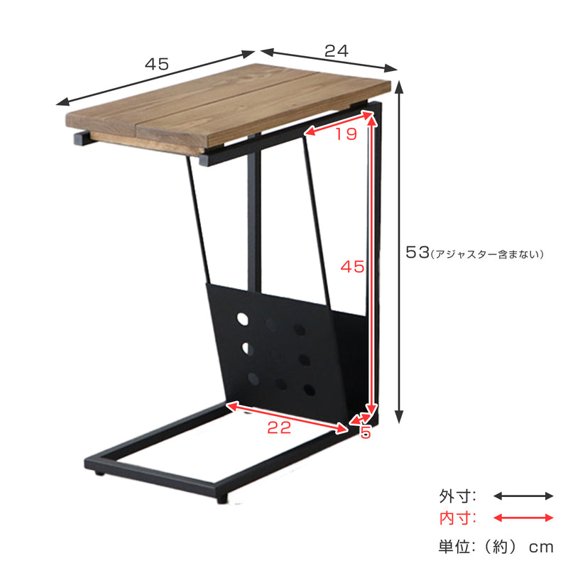 サイドテーブル 高さ53cm With 木製 -5