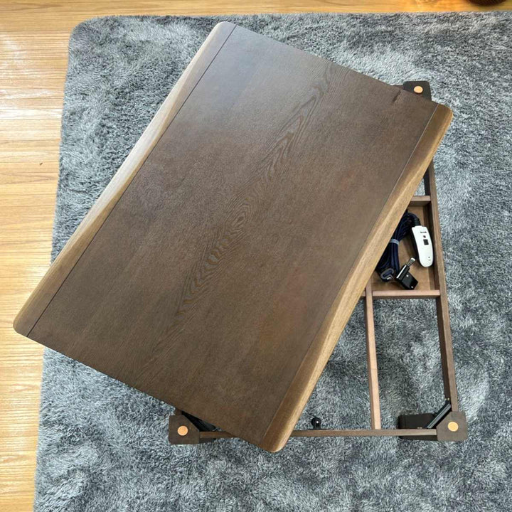 こたつ 幅120cm 六甲 タモ突板 木製 -9