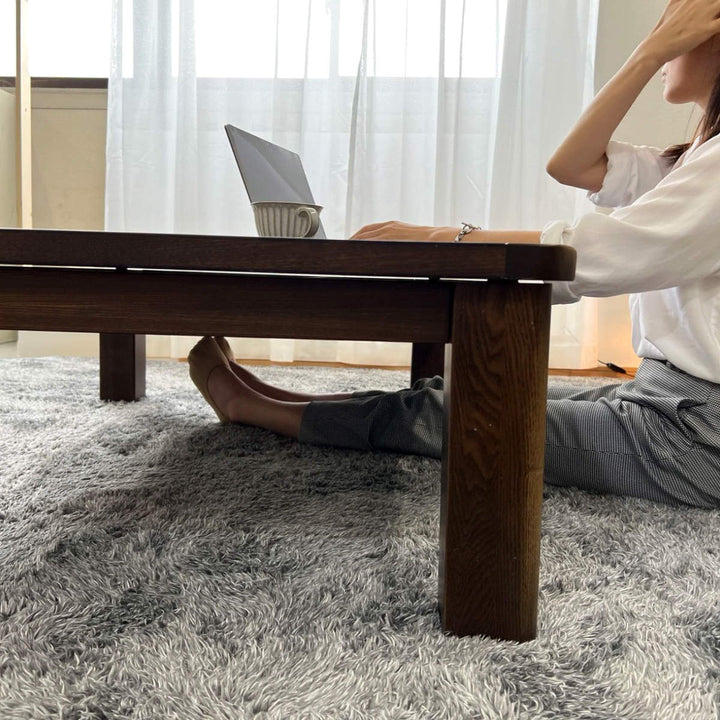 こたつ 幅120cm 六甲 タモ突板 木製 -11