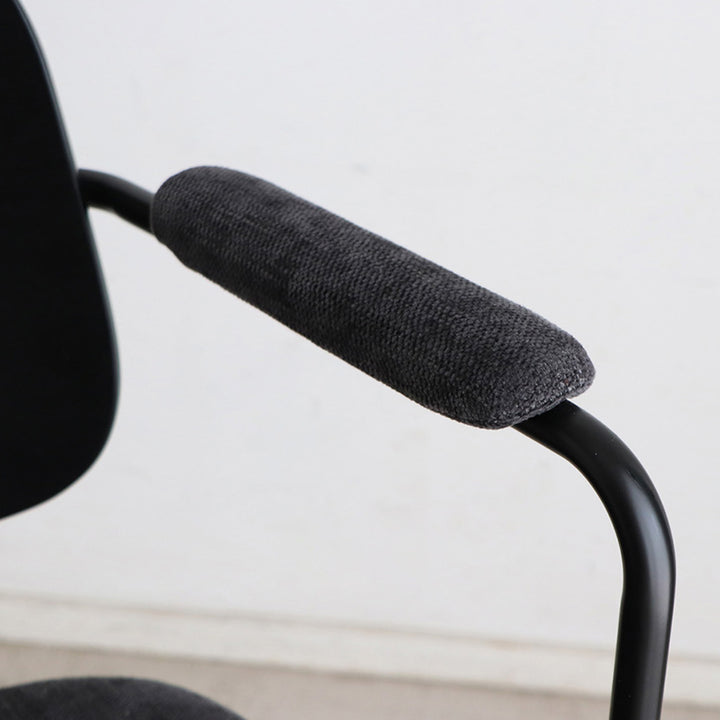 チェア 座面高45cm 木製 スチール ファブリック アドル -17