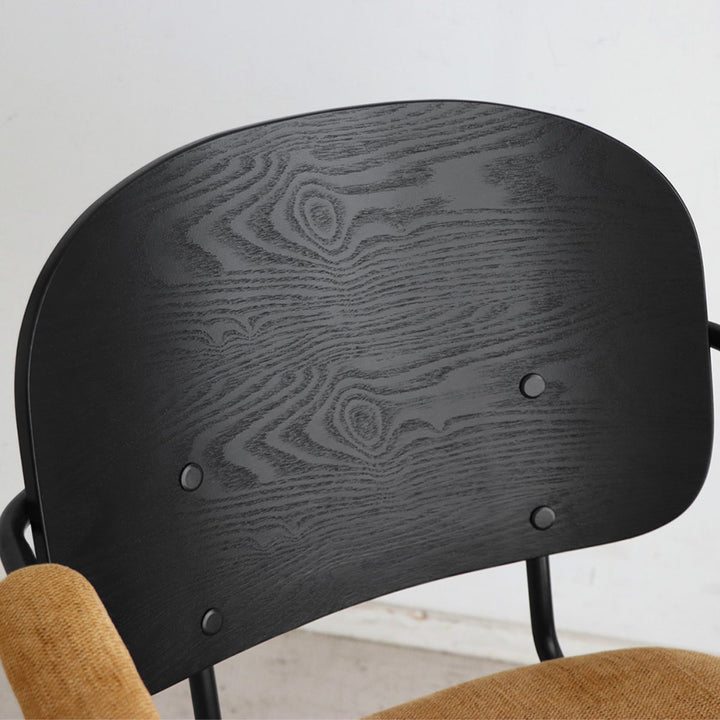 チェア 座面高45cm 木製 スチール ファブリック アドル -11