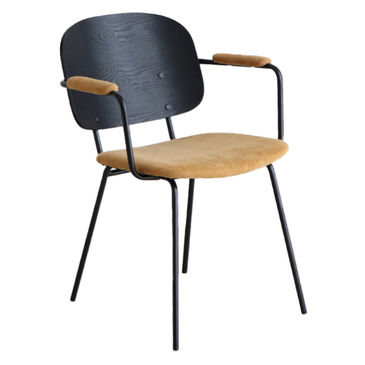 チェア 座面高45cm 木製 スチール ファブリック アドル -1