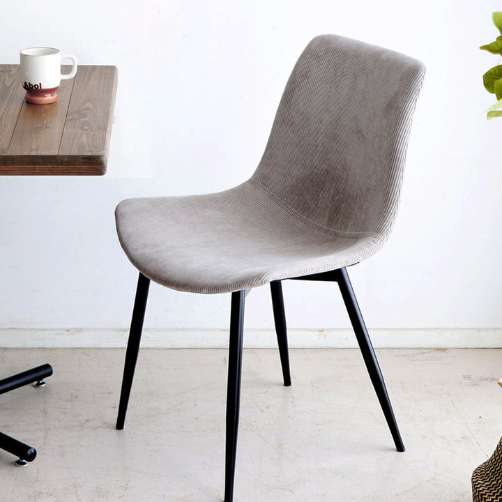 チェア 座面高45cm コーデュロイ テル -16