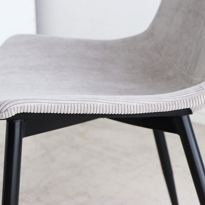 チェア 座面高45cm コーデュロイ テル -19